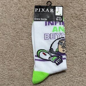 Pixar buzz lightyear crew socks size 9-13